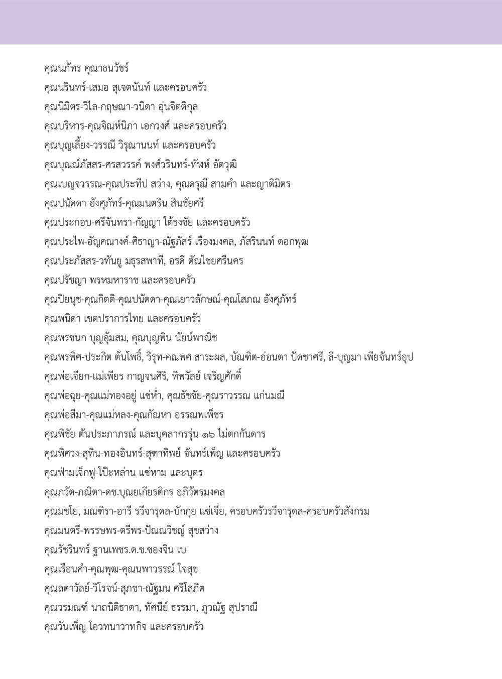 รายชื่อผู้มีเกียรติและครอบครัว “อ๊อกถ่อกว่า เหน่อเกอสิยา“  ต้องเปิดอ่าน ถึงจะรู้ หน้า 270