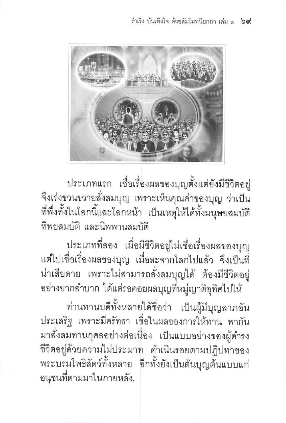 รำรึก บันทึกใจ ด้วยสัมโมหนียกา เล่ม ๑ ๒๙ ร่าเริงบันเทิงใจ ด้วยสัมโมทนียกถา เล่ม 1 หน้า 70