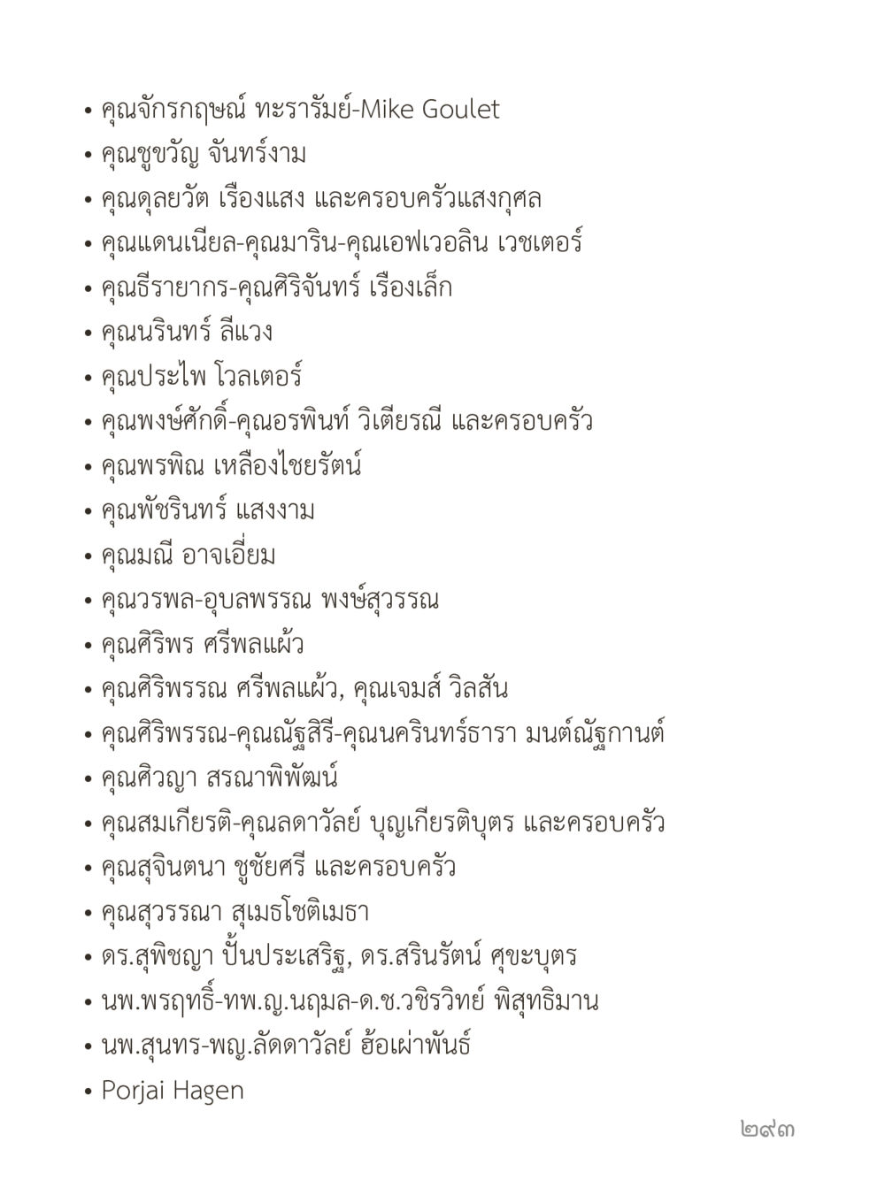 ผู้มีชื่อเสียงในวงการต่าง ๆ คำไม่เล็กของคุณครูไม่ใหญ่ (มินิ) เล่ม 1 (บุญเท่านั้นเป็นที่พึ่ง) หน้า 293
