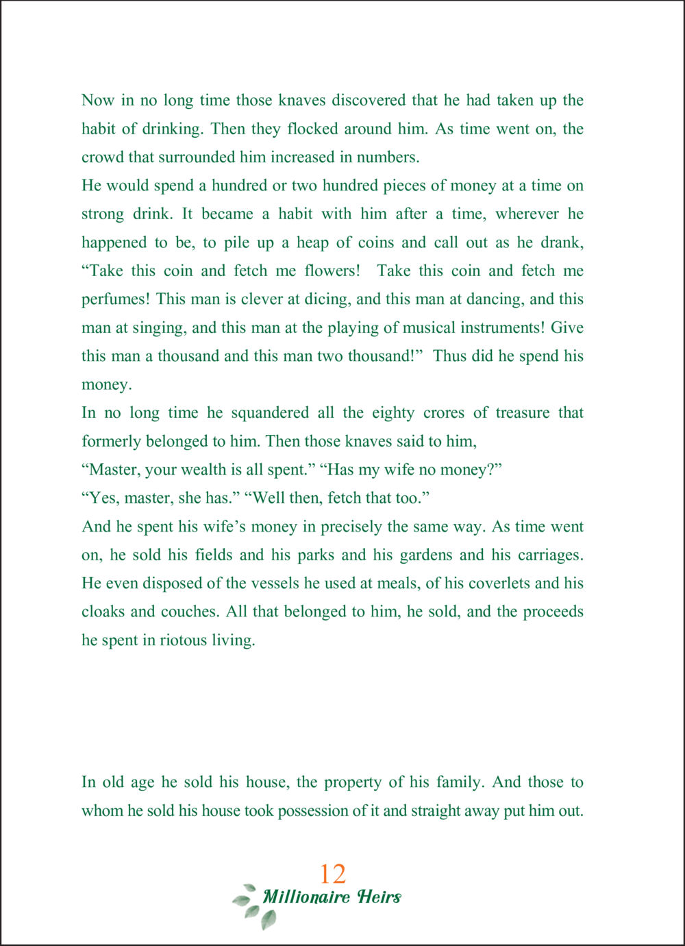 The Downfall of a Millionaire ทายาทเศรษฐี Millionaire Heirs (ฉบับ ๒ ภาษา)  หน้า 14