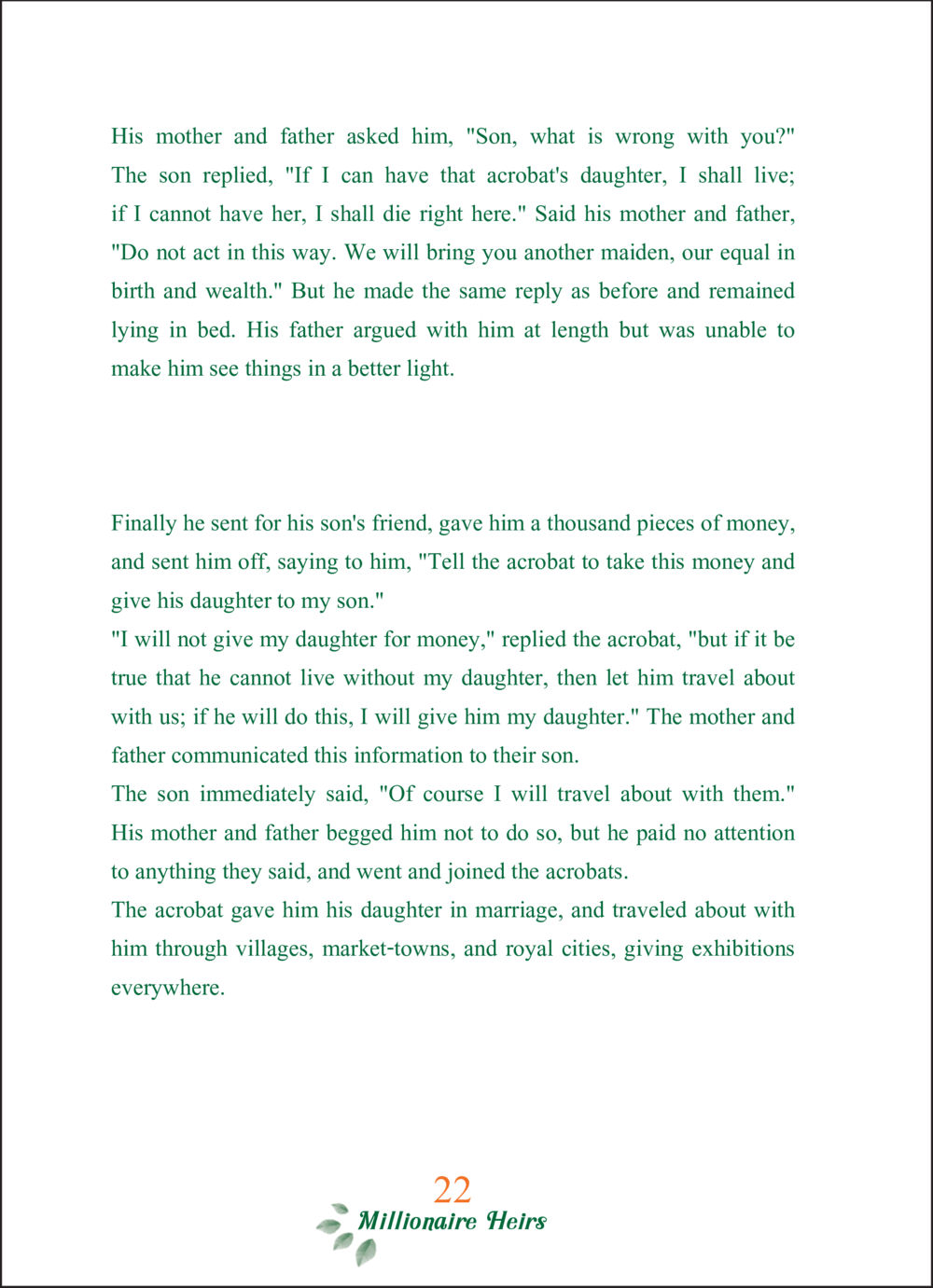 The Acrobat's Daughter ทายาทเศรษฐี Millionaire Heirs (ฉบับ ๒ ภาษา)  หน้า 24