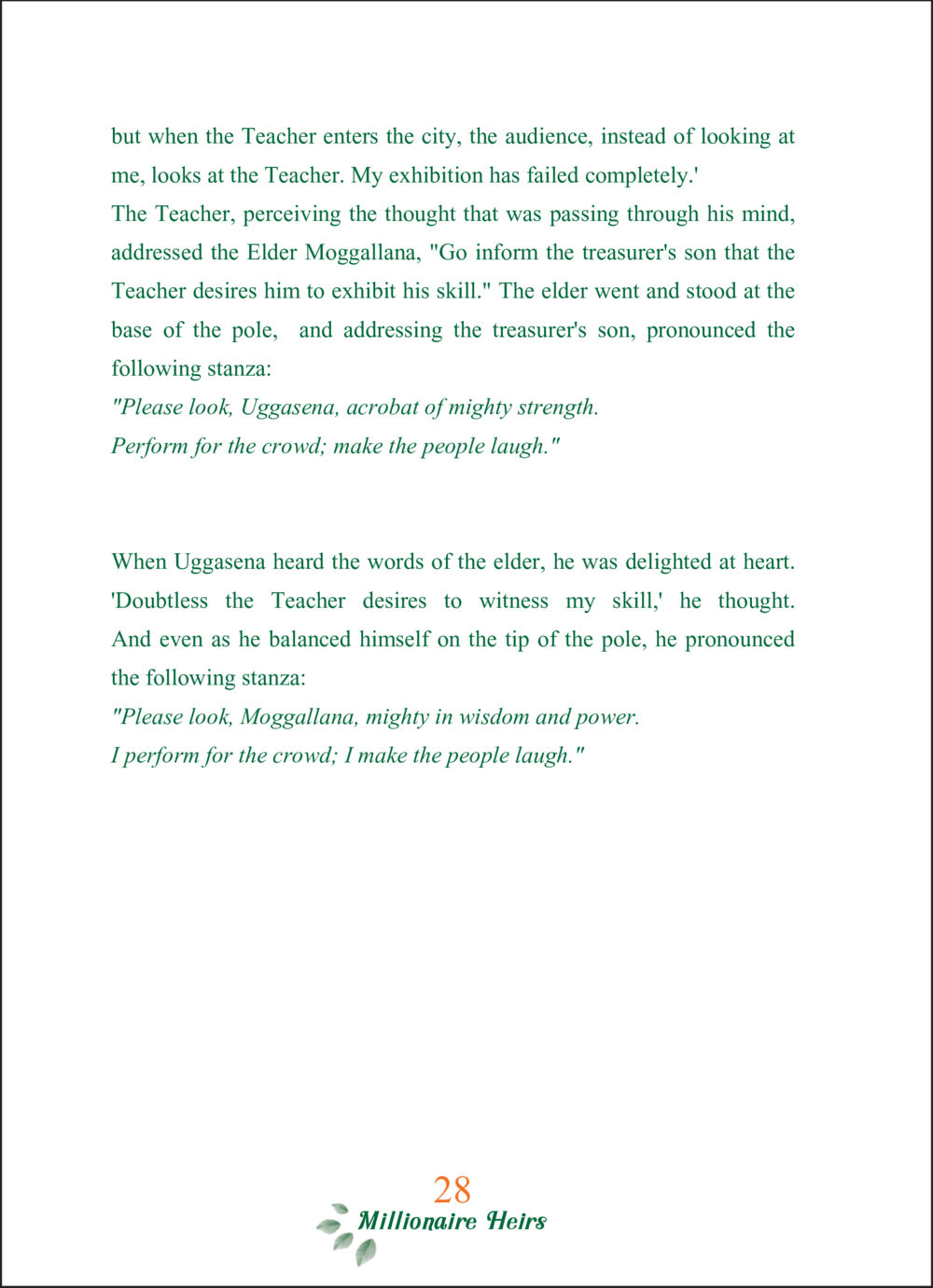 The Teacher and the Acrobat ทายาทเศรษฐี Millionaire Heirs (ฉบับ ๒ ภาษา)  หน้า 30