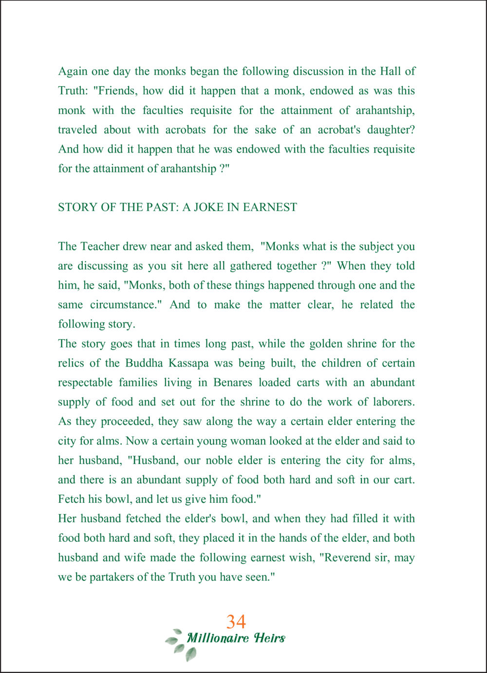 The Tale of the Monk and the Acrobat's Daughter ทายาทเศรษฐี Millionaire Heirs (ฉบับ ๒ ภาษา)  หน้า 36