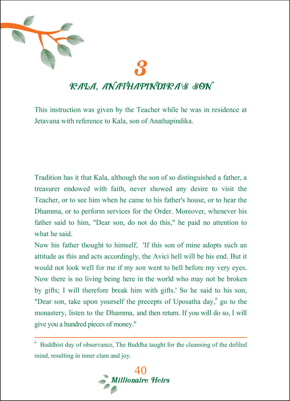 Kala, Anathapindika's Son ทายาทเศรษฐี Millionaire Heirs (ฉบับ ๒ ภาษา)  หน้า 42
