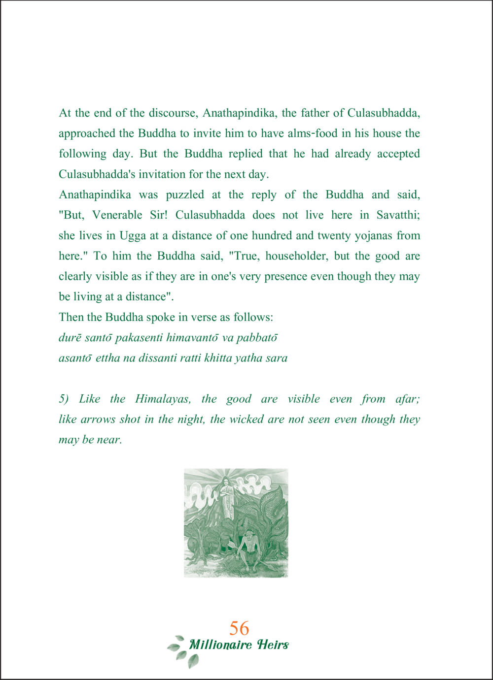 The Good and the Wicked: A Buddha's Discourse ทายาทเศรษฐี Millionaire Heirs (ฉบับ ๒ ภาษา)  หน้า 58
