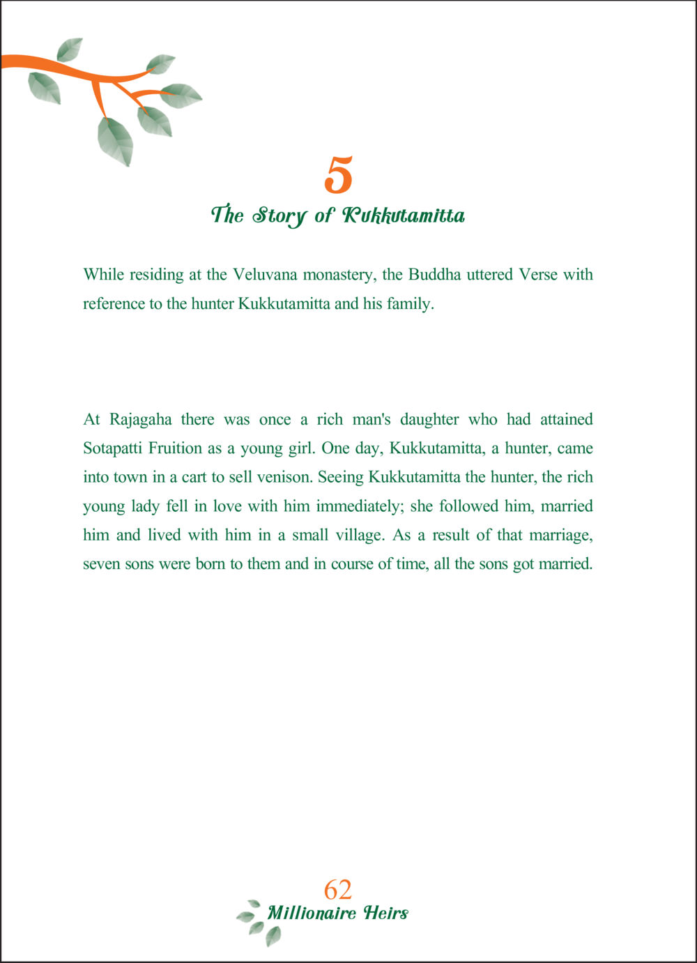 The Story of Kukkutamitta ทายาทเศรษฐี Millionaire Heirs (ฉบับ ๒ ภาษา)  หน้า 64