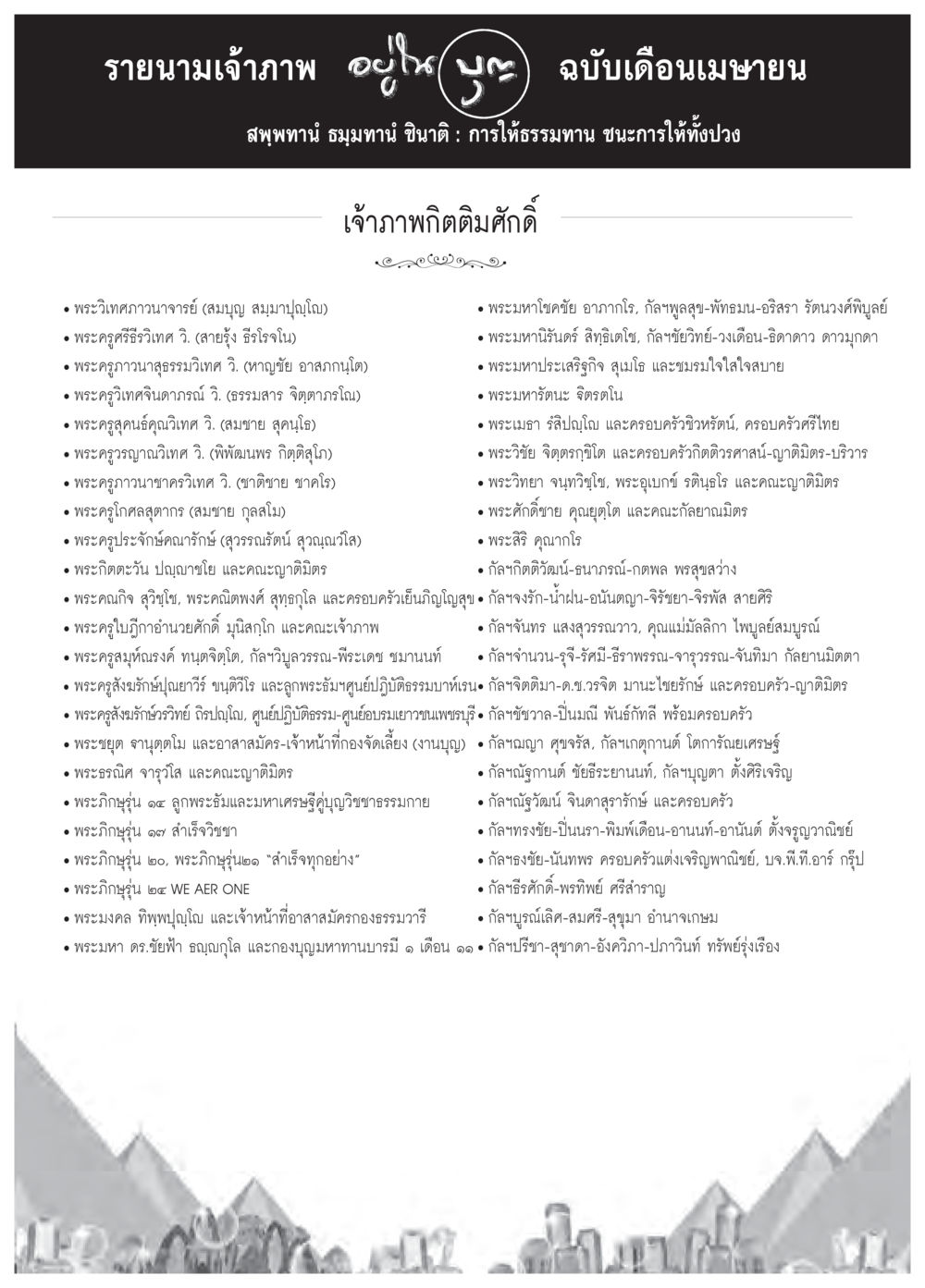 การให้ธรรมทาน ชนะการให้ทั้งปวง วารสารอยู่ในบุญประจำเดือนเมษายน พ.ศ.2559 หน้า 121