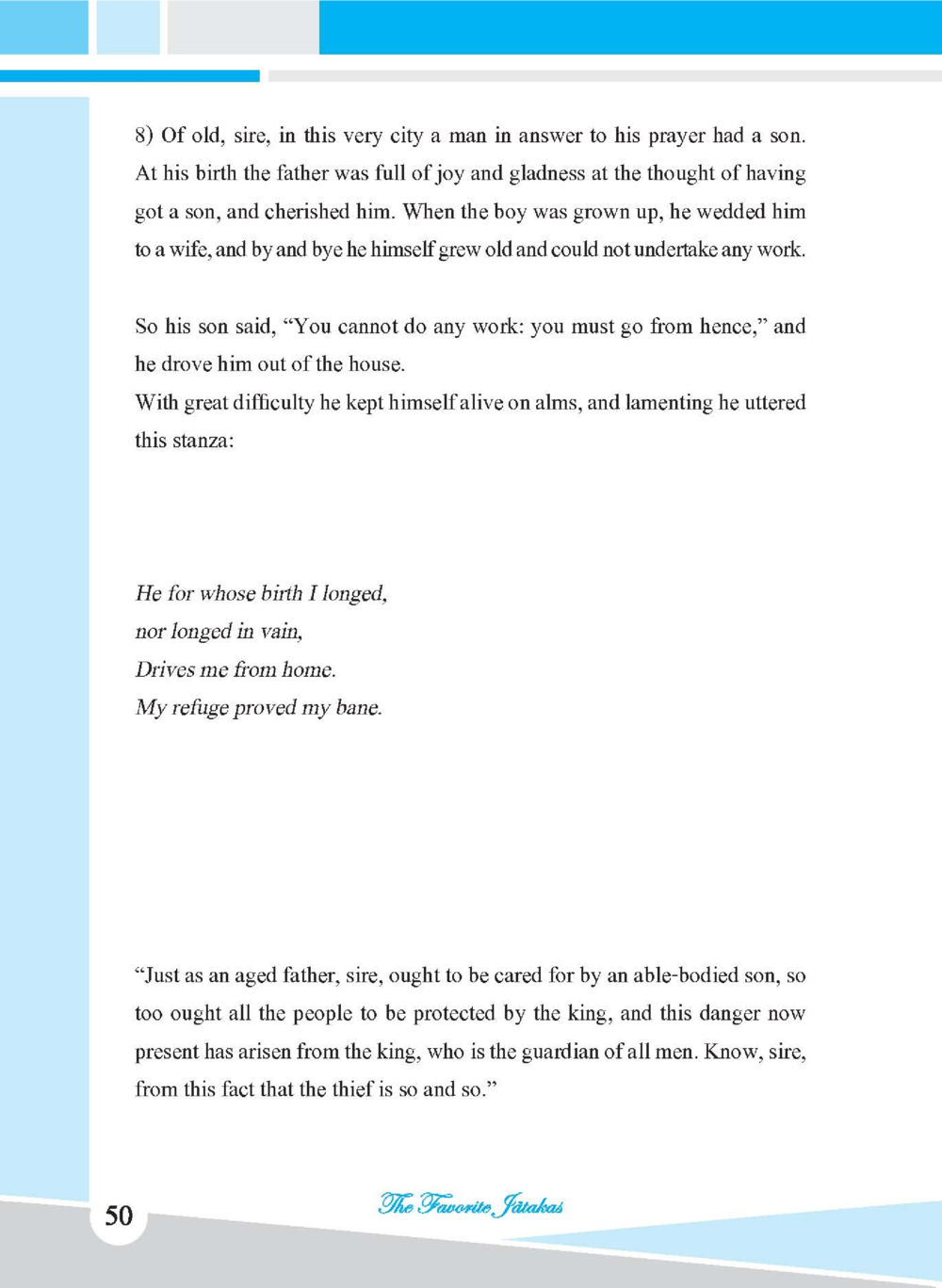 The Tale of a Son's Betrayal ชาดก เรื่องโปรด The Favorite Jatakas หน้า 52