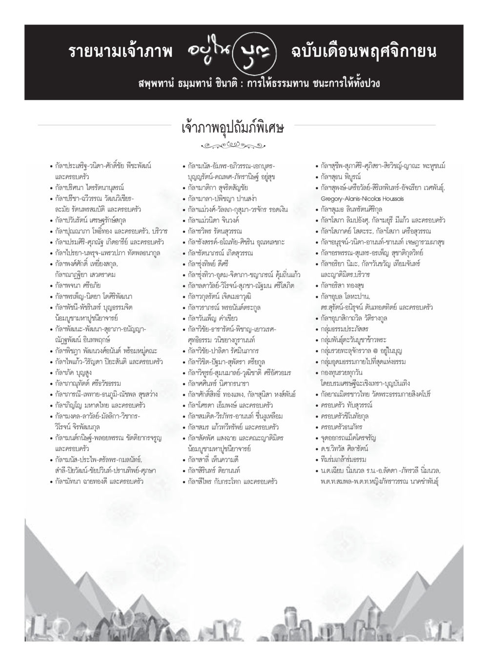 null วารสารอยู่ในบุญประจำเดือนพฤศจิกายน พ.ศ.2559 หน้า 127