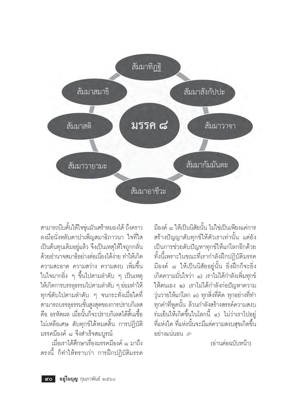null วารสารอยู่ในบุญประจำเดือนกุมภาพันธ์ พ.ศ.2560 หน้า 92