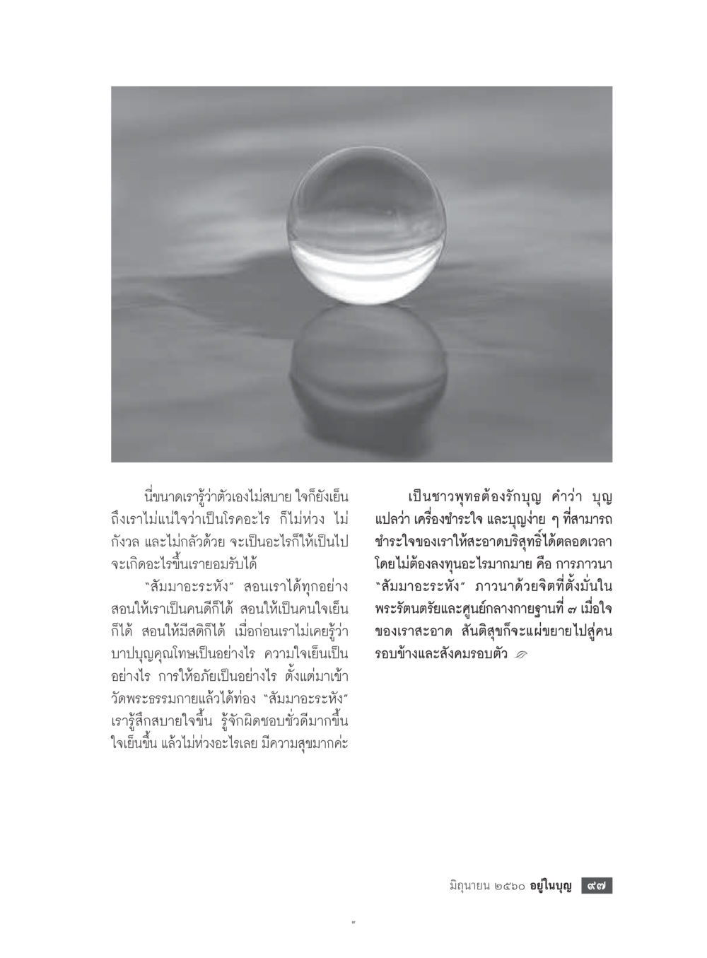 การเรียนรู้จากสัมมอะระหัง  วารสารอยู่ในบุญประจำเดือน มิถุนายน พ.ศ.2560 หน้า 99