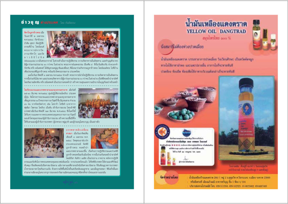 ข่าวบุญประเทศ โดย Palissa วารสารอยู่ในบุญ ประจำเดือน พฤษภาคม พ.ศ.2548 หน้า 45