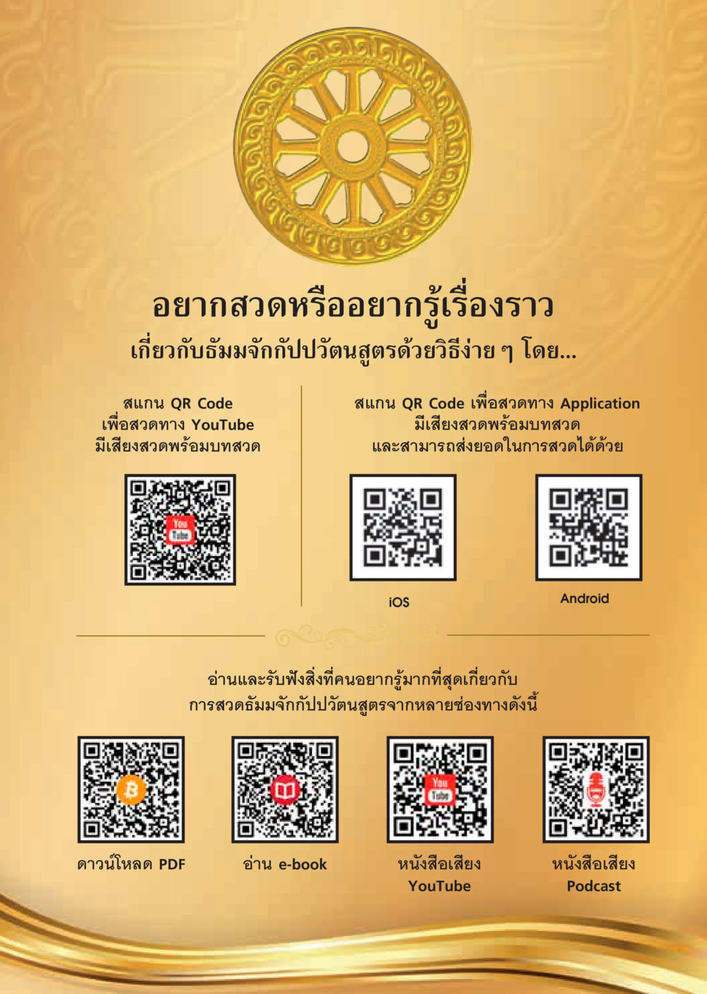 สวดธมมังกับปวดตนสูตร: วิธีง่าย ๆ  วารสารอยู่ในบุญประจำเดือน เมษายน พ.ศ.2563 หน้า 43