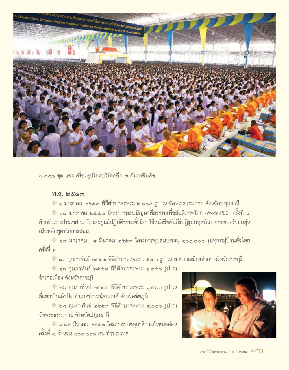 null 48 ปี วัดพระธรรมกาย : MISSIONS FOR PEACE (ปฏิบัติการเพื่อสันติภาพ) หน้า 113