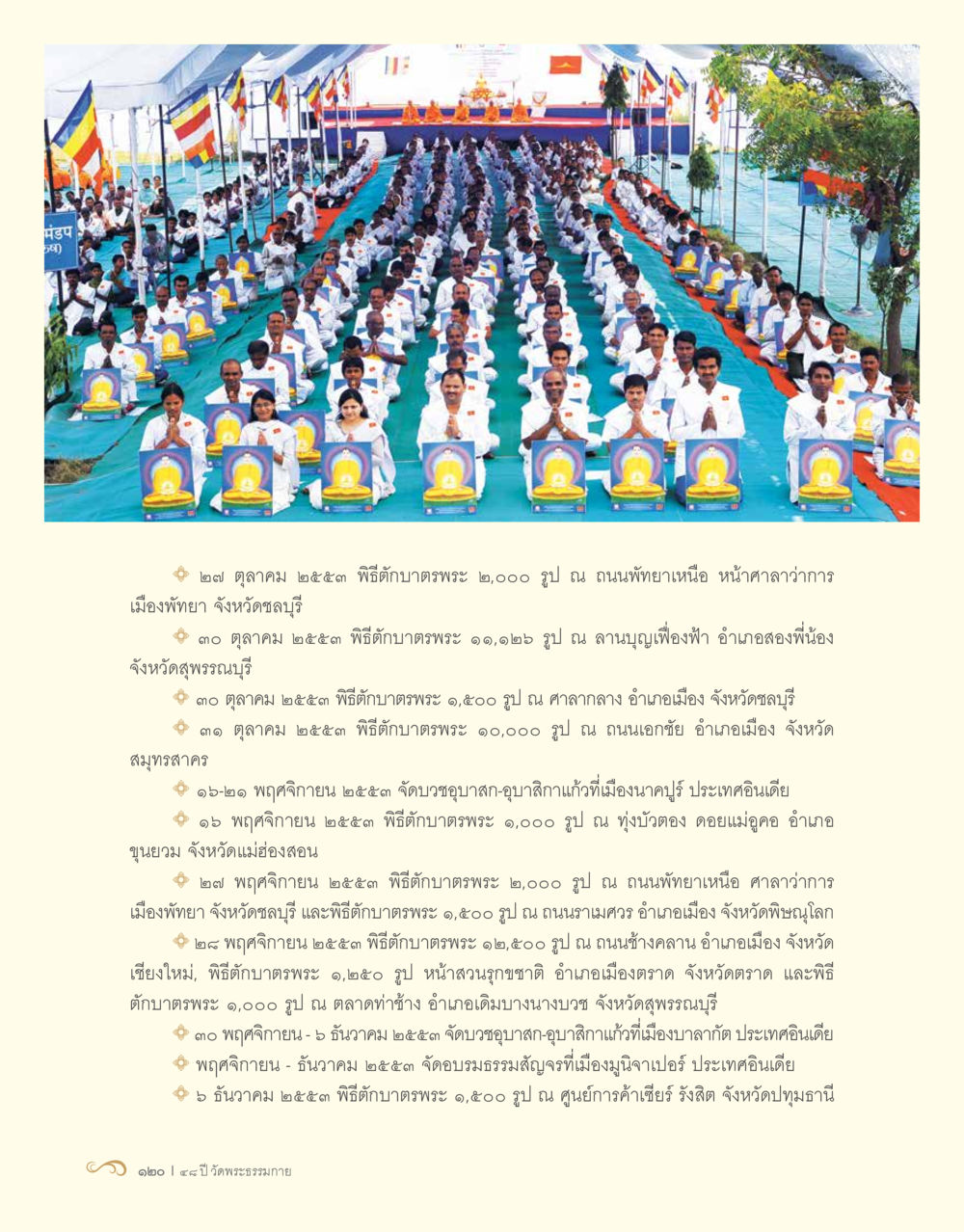 พิธีบำาบาตพระ 2566 48 ปี วัดพระธรรมกาย : MISSIONS FOR PEACE (ปฏิบัติการเพื่อสันติภาพ) หน้า 122