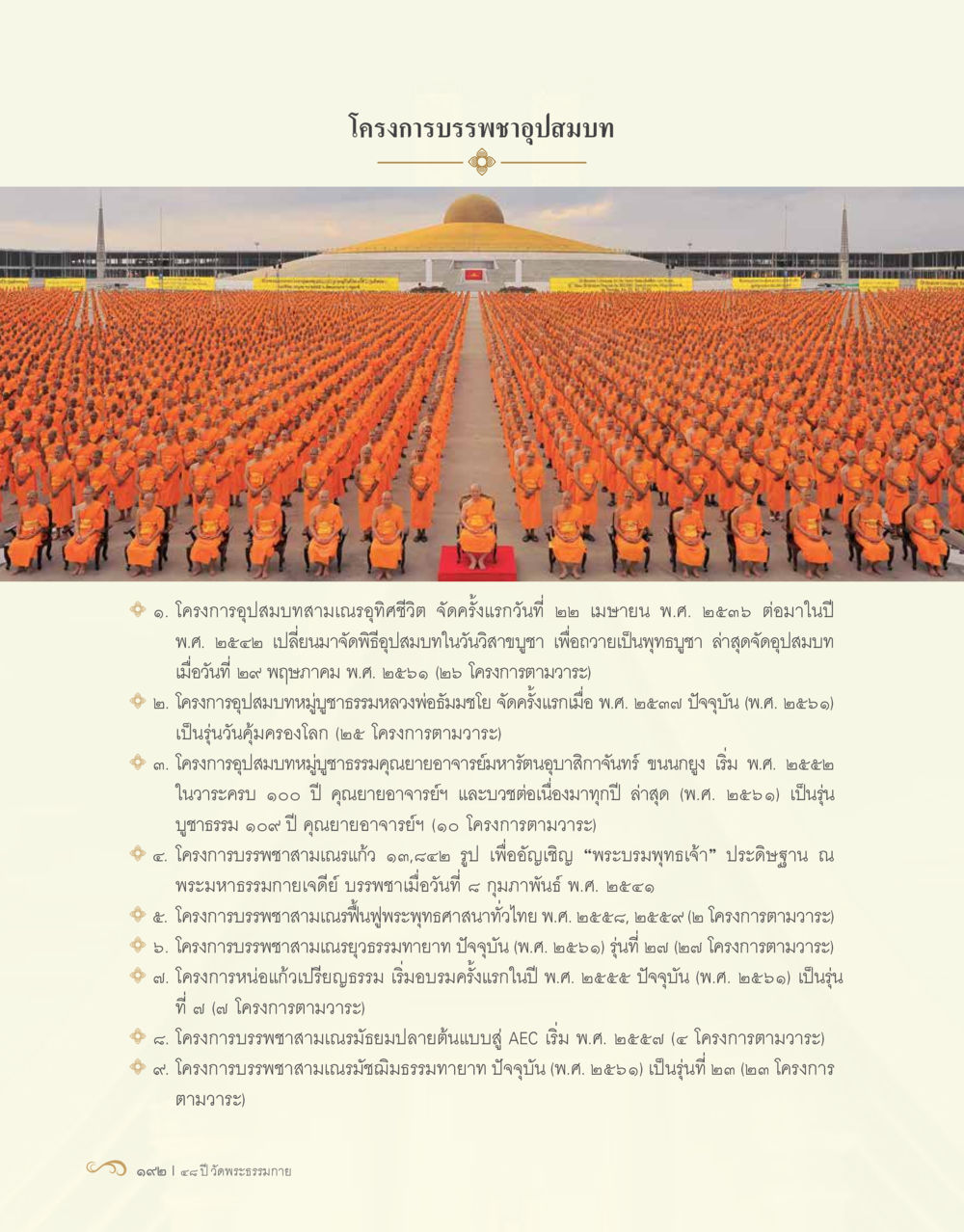 โครงการบรรพชาอุปสมบท 48 ปี วัดพระธรรมกาย : MISSIONS FOR PEACE (ปฏิบัติการเพื่อสันติภาพ) หน้า 194