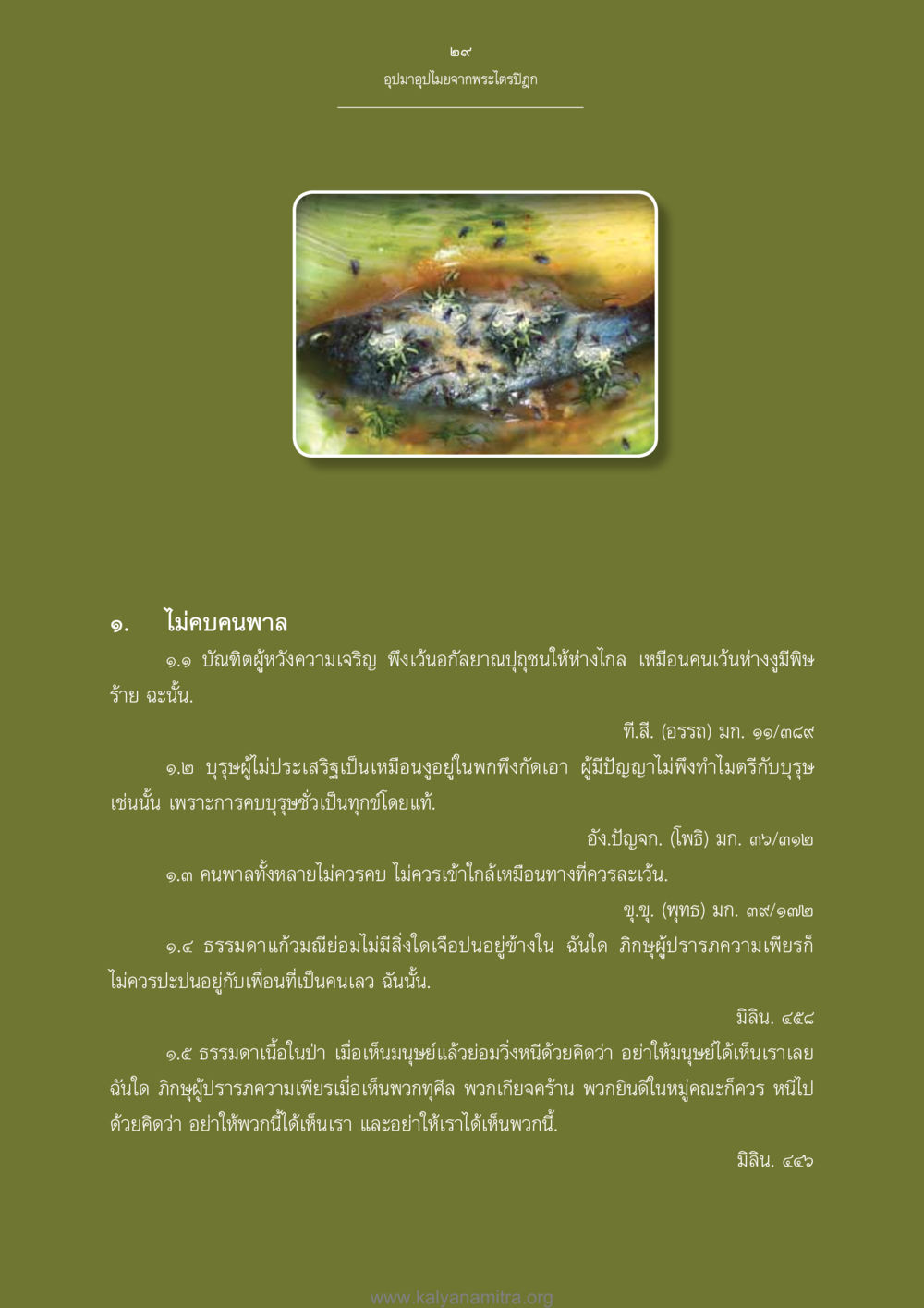 ข้อคิดจากพระไตรปิฎกเกี่ยวกับการคบคน อุปมาอุปไมยจากพระไตรปิฎก หน้า 30