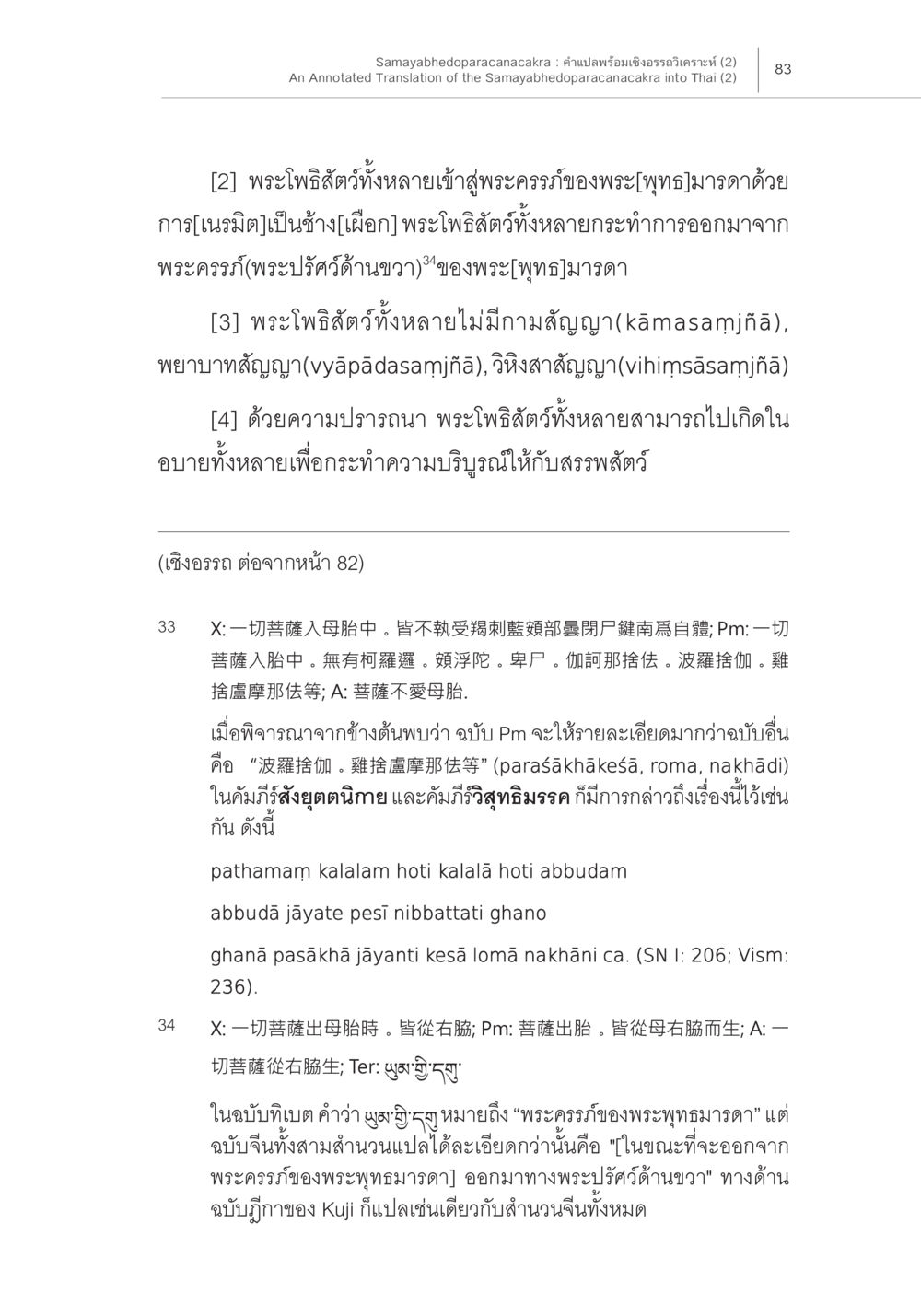 พระโพธิสัตรและการเกิดในพระครรภ์ Samayabhedoparacanacakra คำแปลพร้อมเชิงอรรถวิเคราะห์ (2) หน้า 27