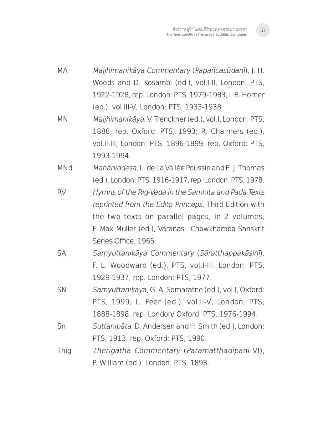 Majjhimanikāya and Sāmyuttanikāya Texts and Commentaries คำว่า “ลทฺธิ” ในคัมภีร์พระพุทธศาสนาเถรวาท หน้า 22