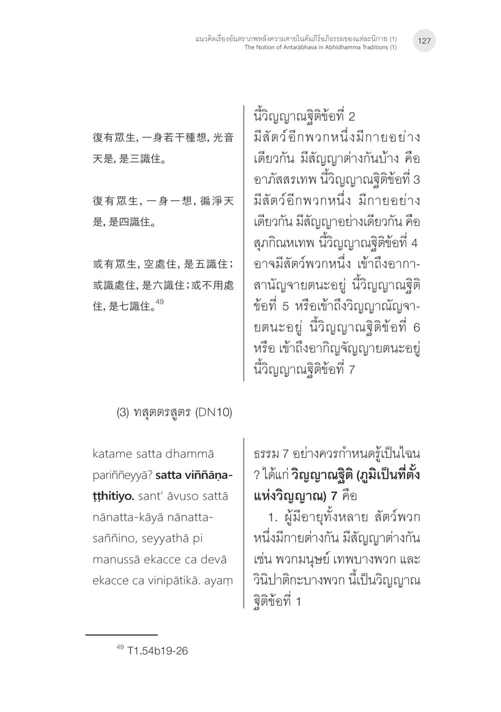null แนวคิดเรื่องอันตราภพหลังความตาย ในคัมภีร์อภิธรรมของแต่ละนิกาย (1) หน้า 25