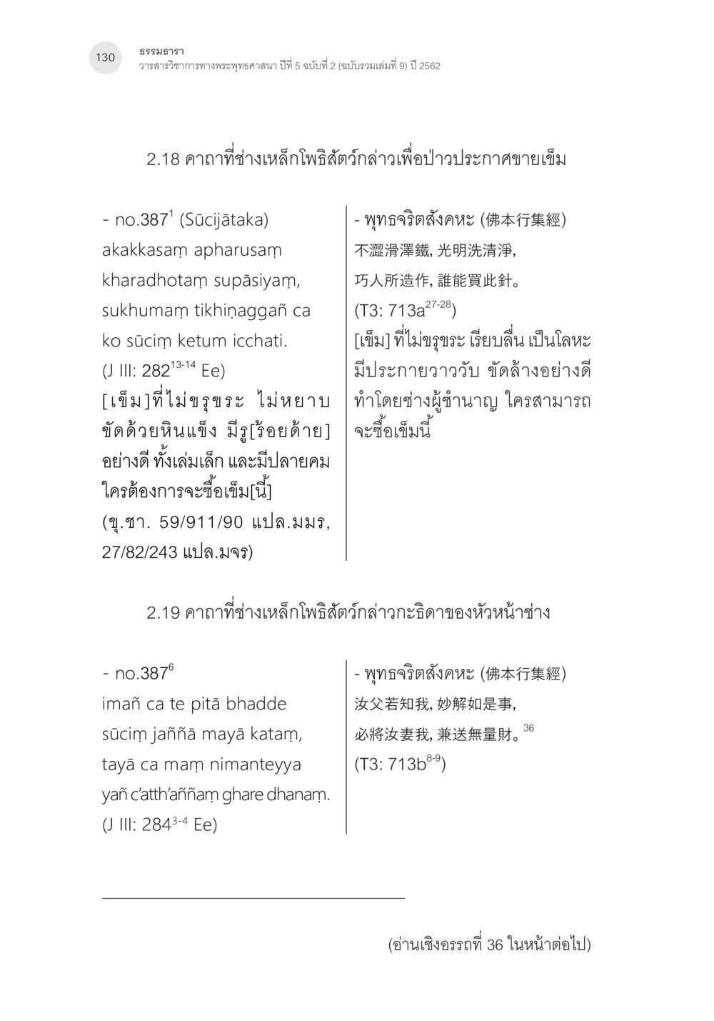 ธรรมหารา: วาสนาวิชาการทางพระพุทธศาสนา ปีที่ 5 ฉบับที่ 2 คาถาชาดกพากย์จีนที่มีความสอดคล้องกับชาดกบาลี: ศึกษาวิเคราะห์เปรียบเทียบ หน้า 31