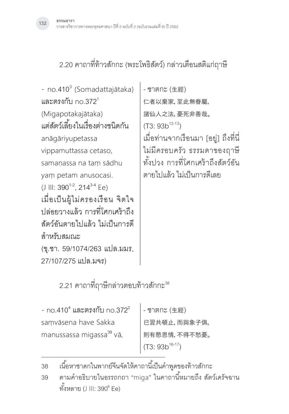 งานธรรมอารฺ วาสนาวิชาการทางพระพุทธศาสนา ปีที่ 5 ฉบับที่ 2 คาถาชาดกพากย์จีนที่มีความสอดคล้องกับชาดกบาลี: ศึกษาวิเคราะห์เปรียบเทียบ หน้า 33