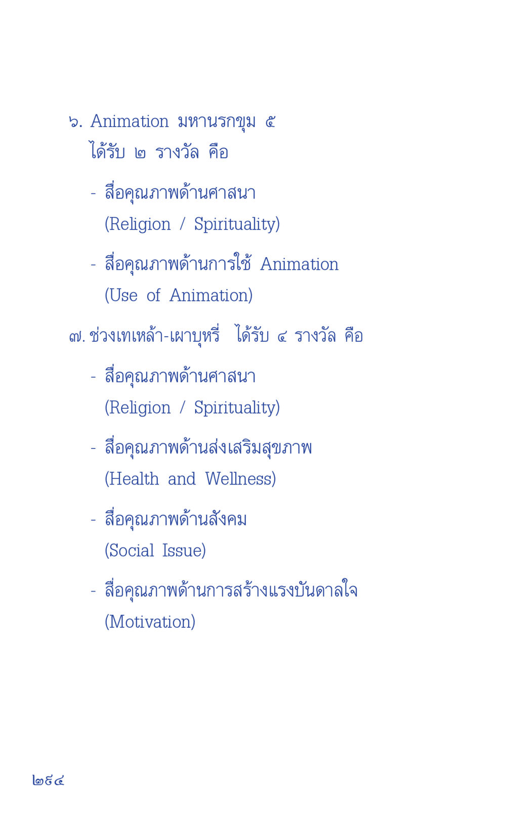 รางวัลสื่อคุณภาพด้านศาสนาและสุขภาพ ที่นี่มีคำตอบ เล่ม 1 หน้า 294