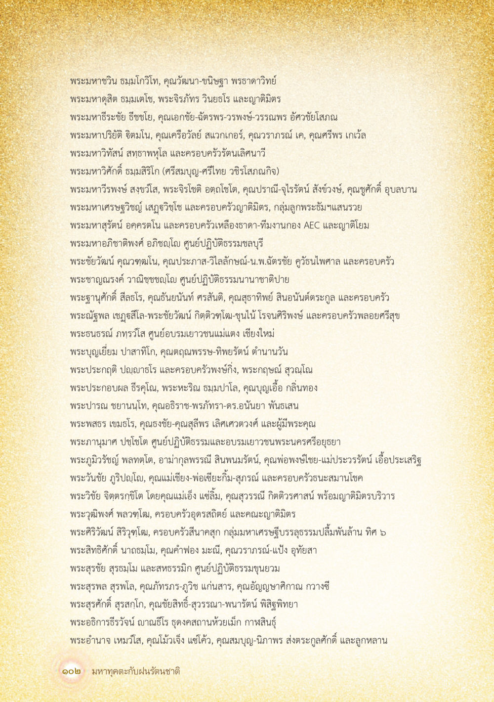 พระมหาชัย ธมฺมโชติ และกลุ่มบุคคลสำคัญในศาสนา มหาทุคตะกับฝนรัตนชาติ หน้า 103