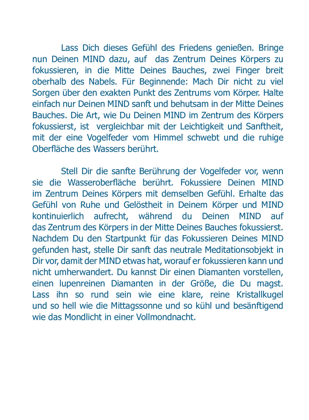 Fokus und Meditation im Körperzentrum ยิ่งหยุด ยิ่งเร็ว ยิ่งง่ายมาก English version หน้า 114