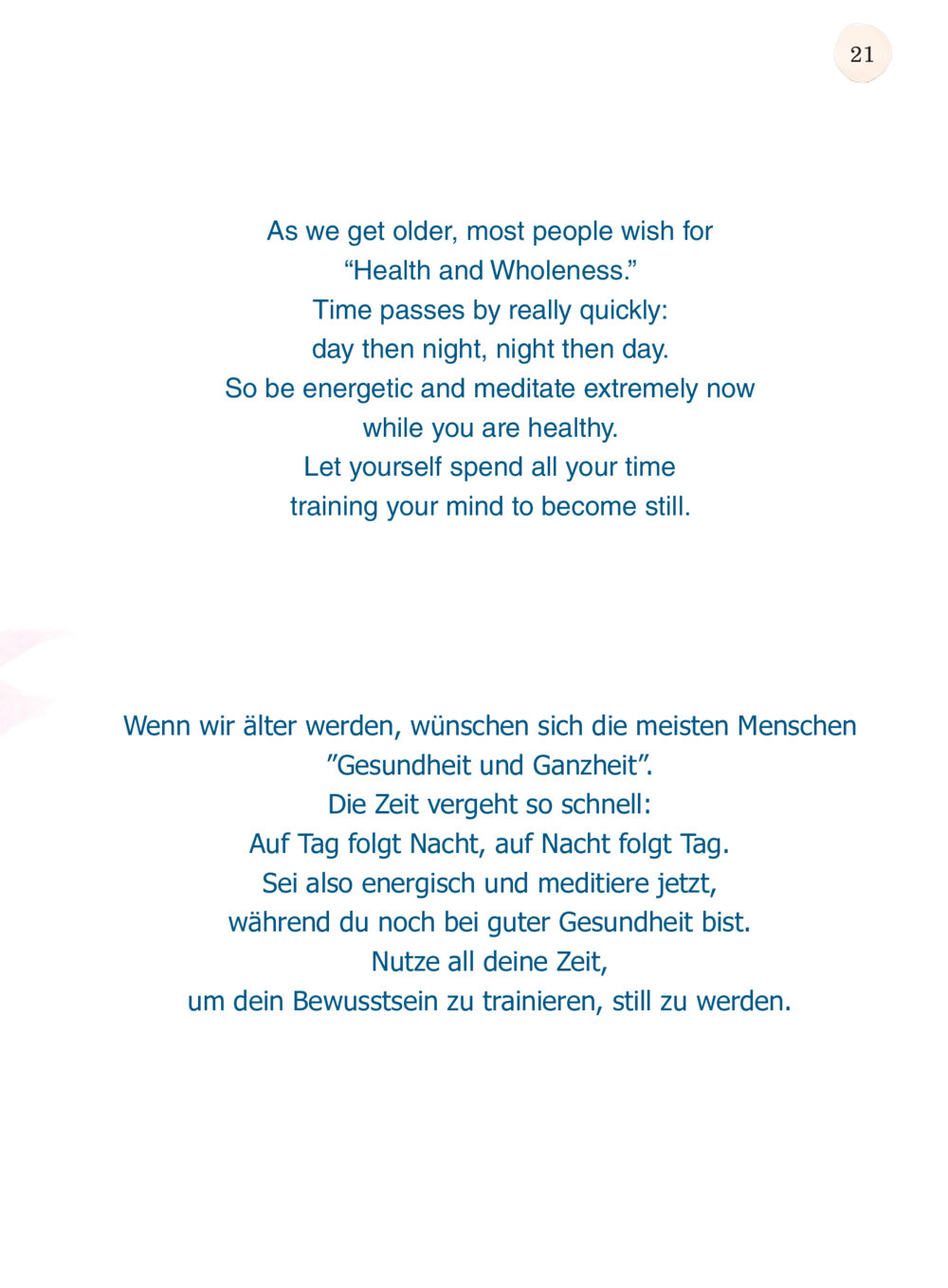 Gesundheit und Ganzheit im Alter ยิ่งหยุด ยิ่งเร็ว ยิ่งง่ายมาก English version หน้า 22