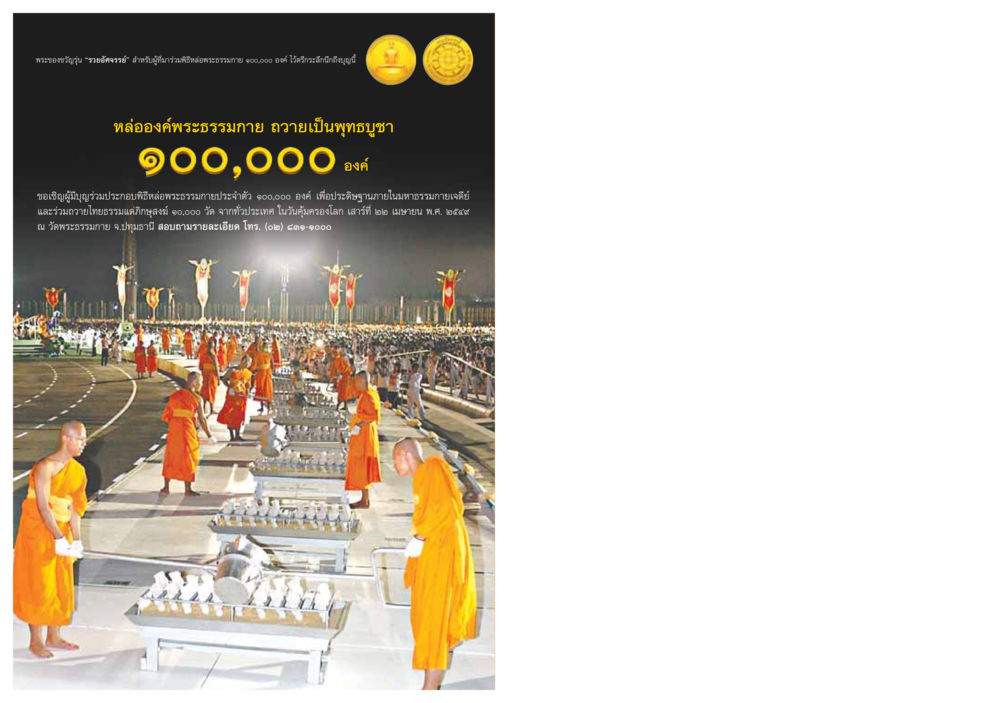 พระของขวัญรุ่น รวยอัศจรรย์ วารสารอยู่ในบุญ ประจำเดือน เมษายน พ.ศ.2549 หน้า 80