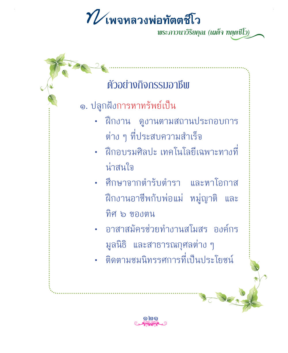 null แม่บทการพัฒนานิสัยบัณฑิตมิตรแท้ หน้า 121