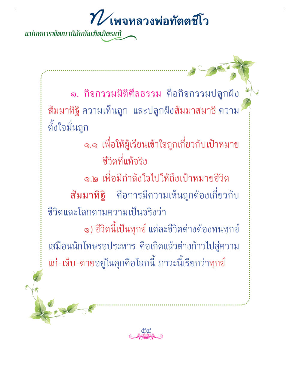 null แม่บทการพัฒนานิสัยบัณฑิตมิตรแท้ หน้า 54