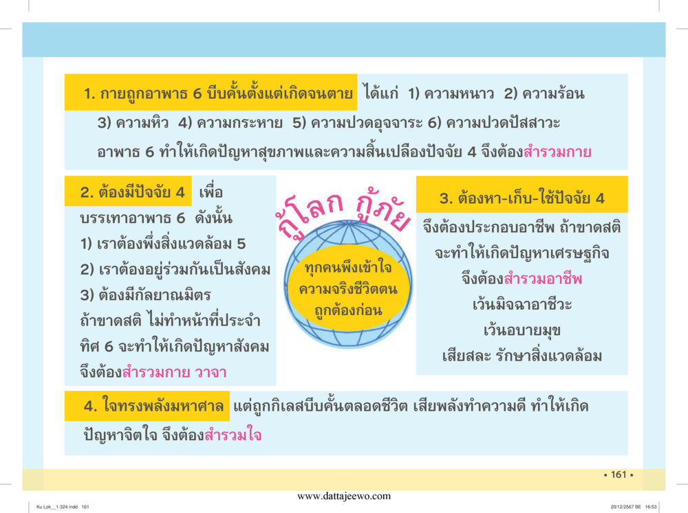 null กู้โลก กู้ภัย กู้ได้ด้วย มีสติทำความดีสากล หน้า 162