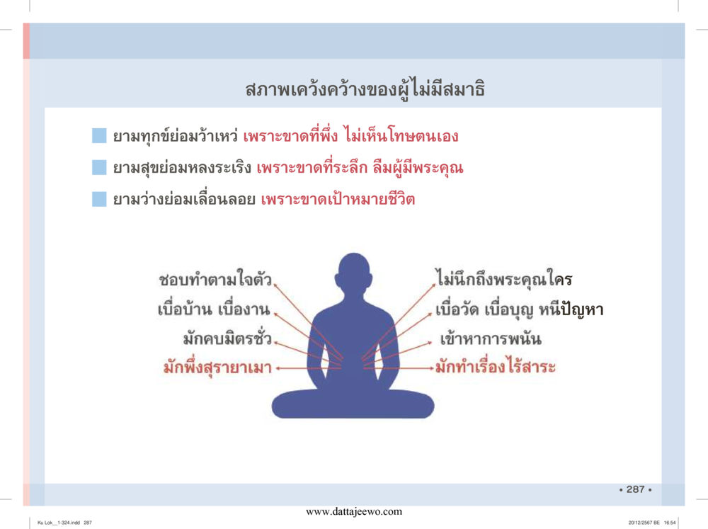 null กู้โลก กู้ภัย กู้ได้ด้วย มีสติทำความดีสากล หน้า 288