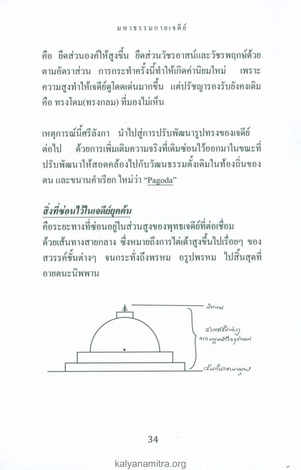 การพัฒนารูปทรงเจดีย์ในศิลปะไทย พระมหาธรรมกายเจดีย์ หน้า 33
