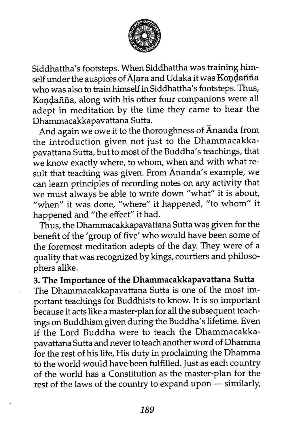 The Significance of the Dhammacakka Pavattana Sutta The Buddha’s First Teaching หน้า 191