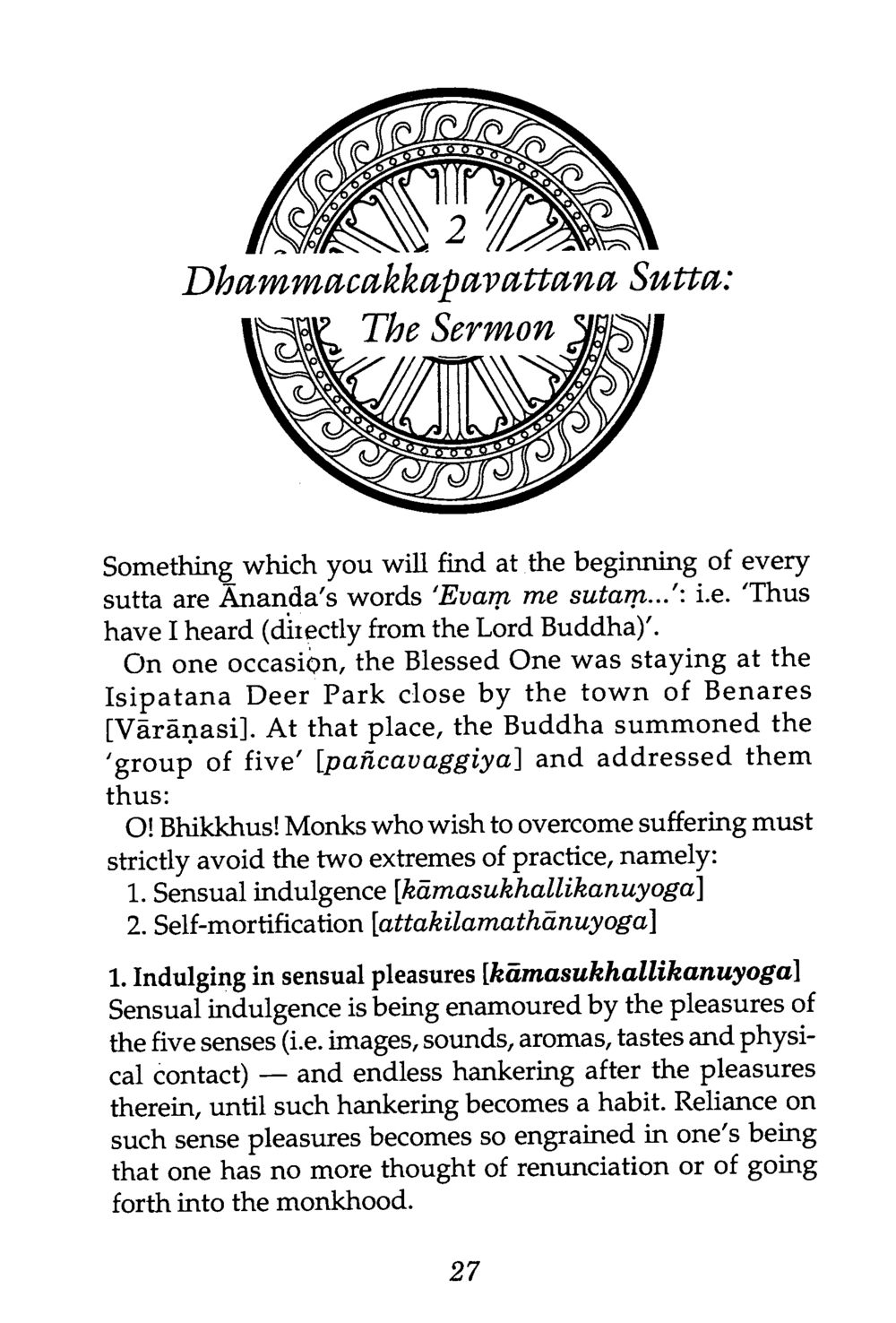 Dhammacakkappavattana Sutta: The Sermon The Buddha’s First Teaching หน้า 31