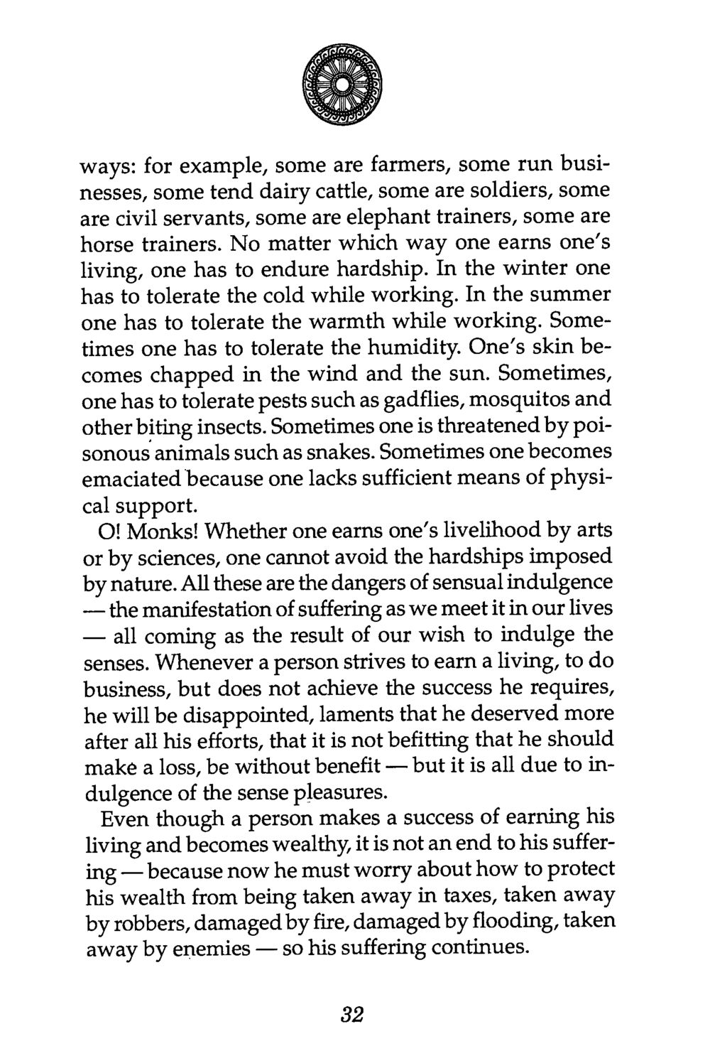The Hardships of Earning a Living The Buddha’s First Teaching หน้า 36