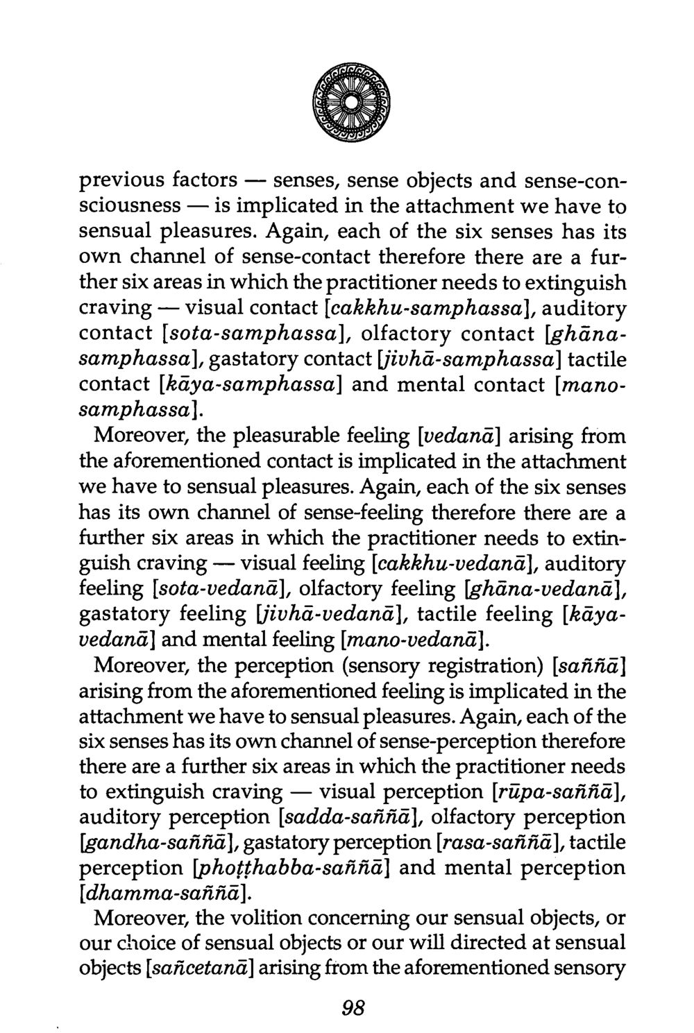 Understanding Sensual Attachments in Practice The Buddha’s First Teaching หน้า 100