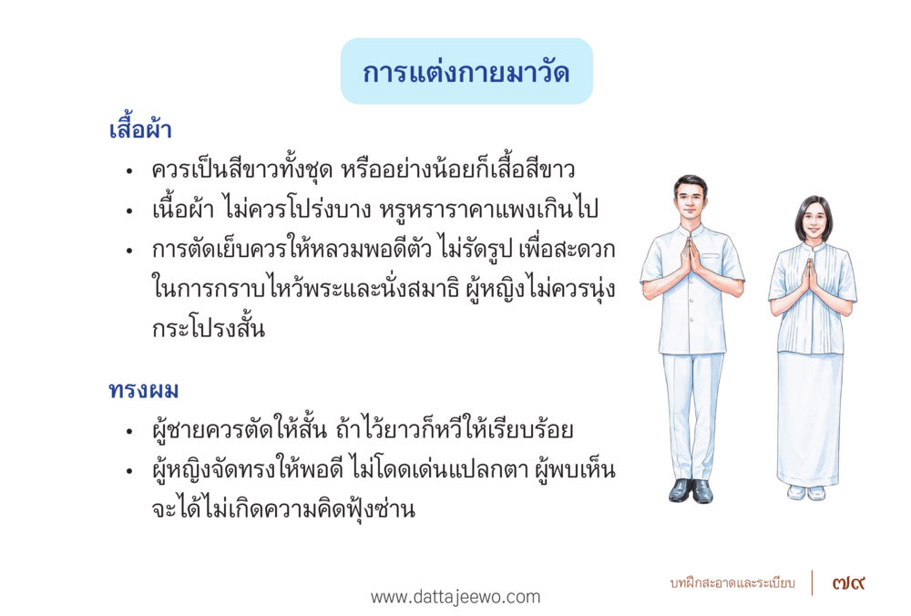 การแต่งกายมวัด รื้อฟื้นนิสัย แก้ไขปัญหาชีวิต พิชิตปัญหาโลก หน้า 79