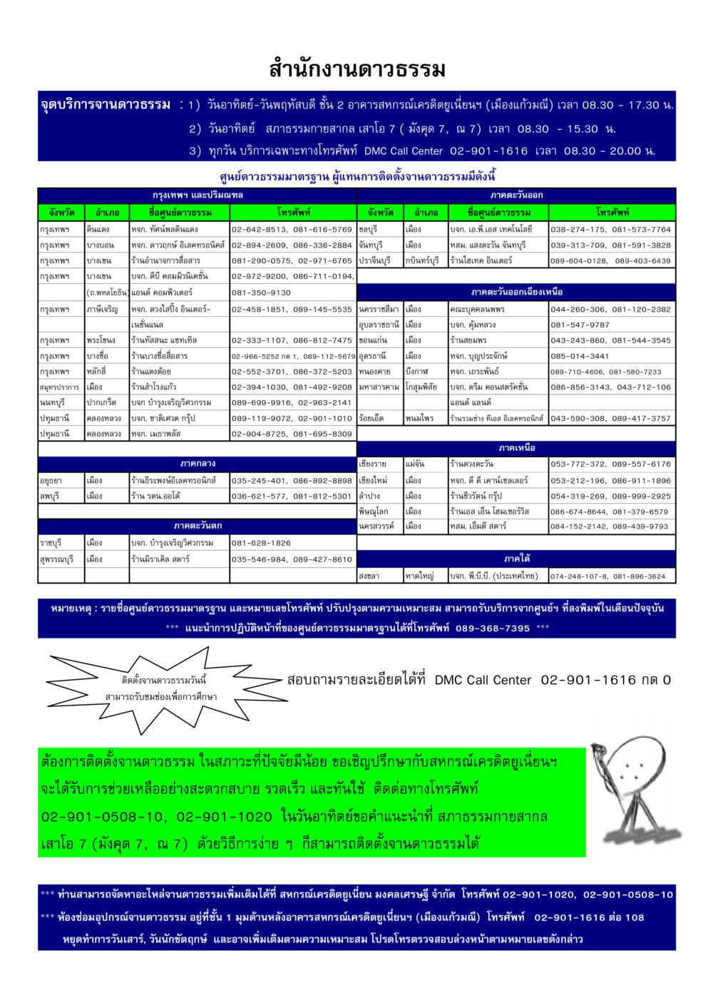 บริการดาวธรรมและศูนย์ติดตั้งในประเทศไทย วารสารอยู่ในบุญ ประจำเดือน พฤศจิกายน พ.ศ.2549 หน้า 74