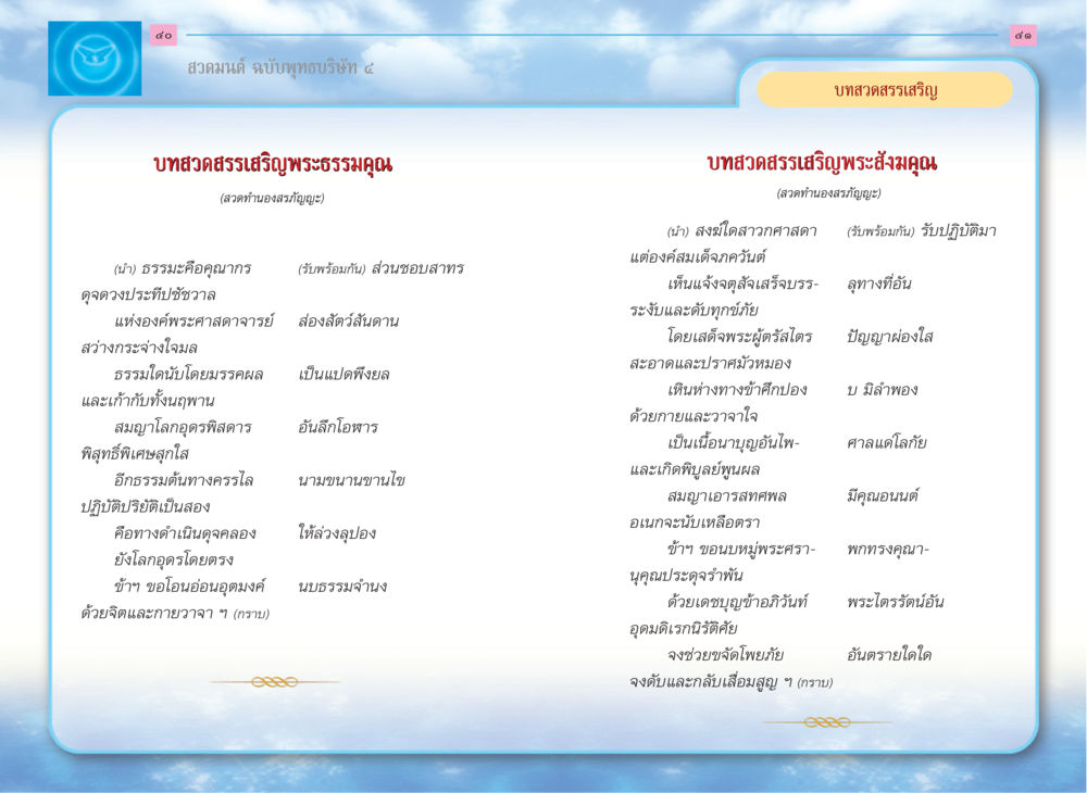 สวดมนต์ ฉบับพุทธบริษัท ๔ สวดมนต์ ฉบับพุทธบริษัท 4 หน้า 22