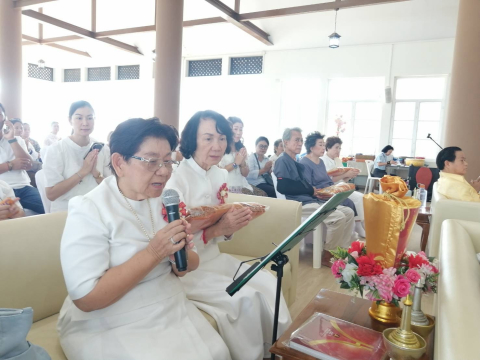 ภาพกล่าวคำถวายกฐินสำนักสงฆ์สำนักวิปัสสนาโมกขมังคลานุสรณ์
