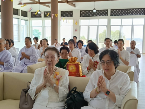 ภาพร่วมพิธีกรรมสำนักสงฆ์สำนักวิปัสสนาโมกขมังคลานุสรณ์