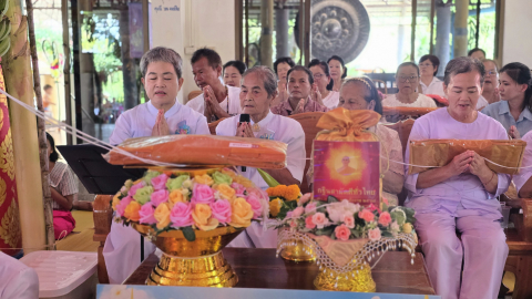 ภาพร่วมพิธีกรรมที่พักสงฆ์ใหม่ทรัพย์ราษฎร์บำรุง