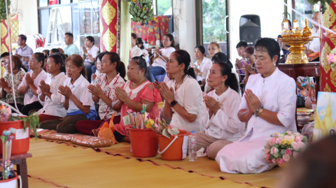 ภาพร่วมพิธีกรรมที่พักสงฆ์ใหม่ทรัพย์ราษฎร์บำรุง