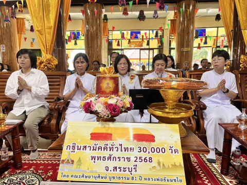 ภาพกล่าวคำถวายกฐินวัดคลองบุญ