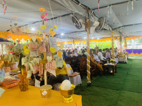ภาพร่วมพิธีกรรมที่พักสงฆ์ป่าชุมชนบ้านสระแก้ว