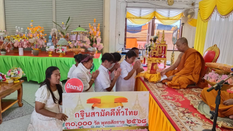 ภาพการถวายปัจจัยวัดมหันตคาม